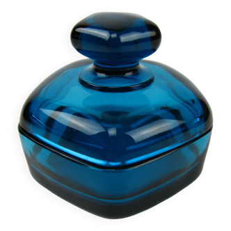Bonbonnière verre bleu
