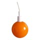 70s space age orange glass globe ball pendant light