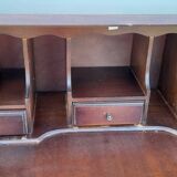 Mahogany-stained beech writing desk with keys H 106 cm