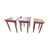 3 oak trundle tables