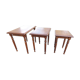 3 oak trundle tables