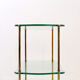 Brass side table with double glass top Maison Jansen Style - Circa 1940