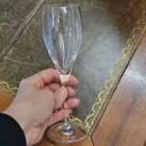 5 Flûtes À Champagne Guy Degrenne En Cristal