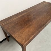 Grande table écritoire des années 40 en chêne massif