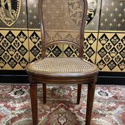 Set of 6 Louis XVI style chairs in cane - Caned