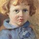 Tableau ancien portrait d’enfant époque Art deco