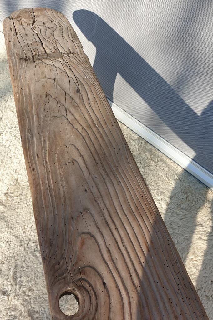 Spinning bench XIXth wooden XL 203cm