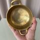 Vintage Solid Brass Catchall Bowl with Loop Handles, 1960s
