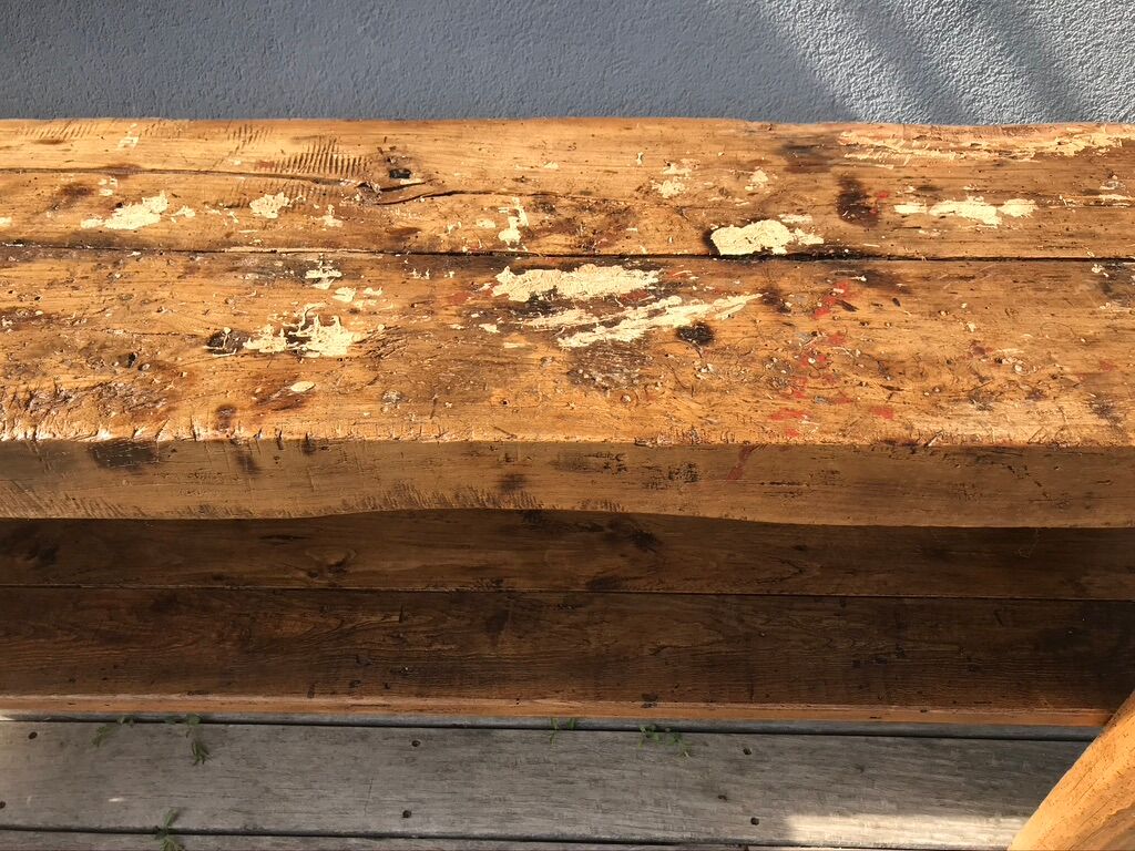 250cm oak carpenter's workbench, early XX