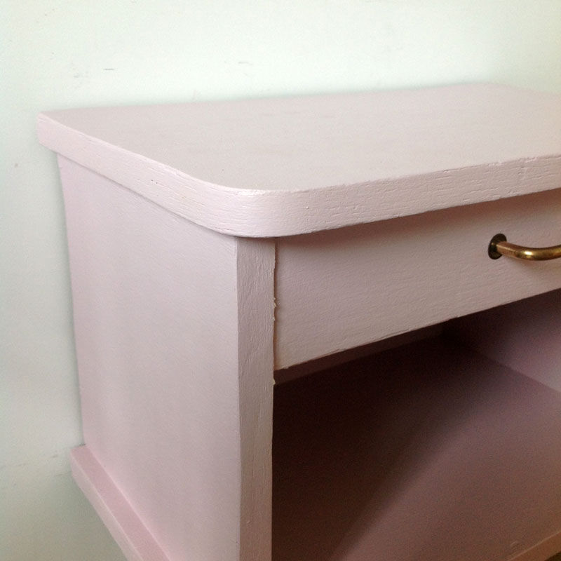Pink vintage bedside table