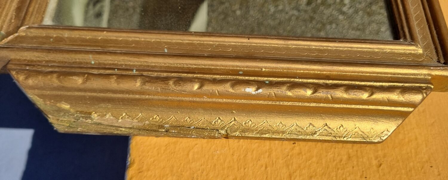 Miroir Trumeau bois doré (75 X 37 cm)