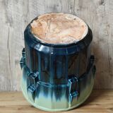Iridescent Art Deco earthenware planter