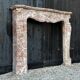 Louis XV style fireplace in grey Ardennes marble, circa 1880.