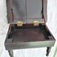 Wooden foot rest with its lid in vintage tapestry
