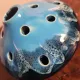 Enamelled Posy Vase / Flower Holder from Vallauris 1960s 1970s