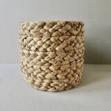 Braided rope pouffe stool, 60s-70s