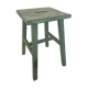 Green wooden stool