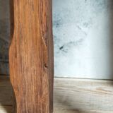 Stool in solid wood waxed oak rustic