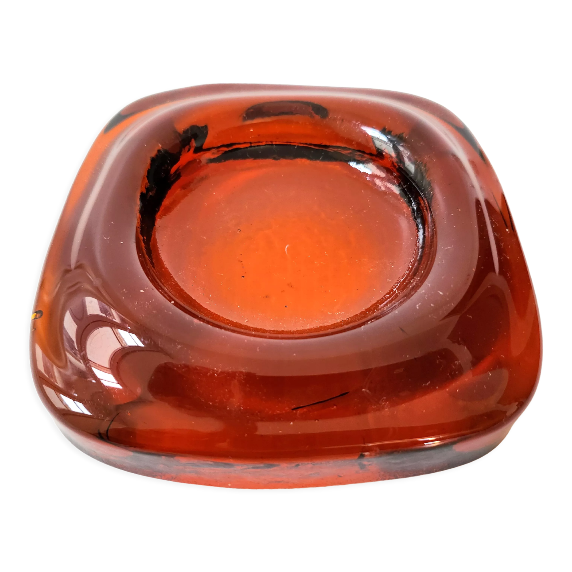 Vintage glass ashtray 1970