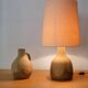 Design Studio Ceramic Lamp and Vase by Krösselbach, Set of 2, 1970s