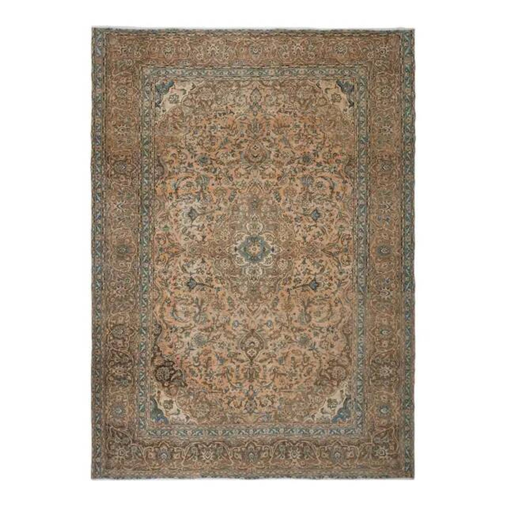 1970s Vintage Persian Handknotted Wool Orange Oversize Area Rug❤ 282x380