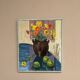Swedish Oil on Canvas – “Apples and Flowers” – Vintage & Framed