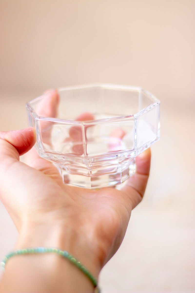 6 ramequins octogonaux en verre