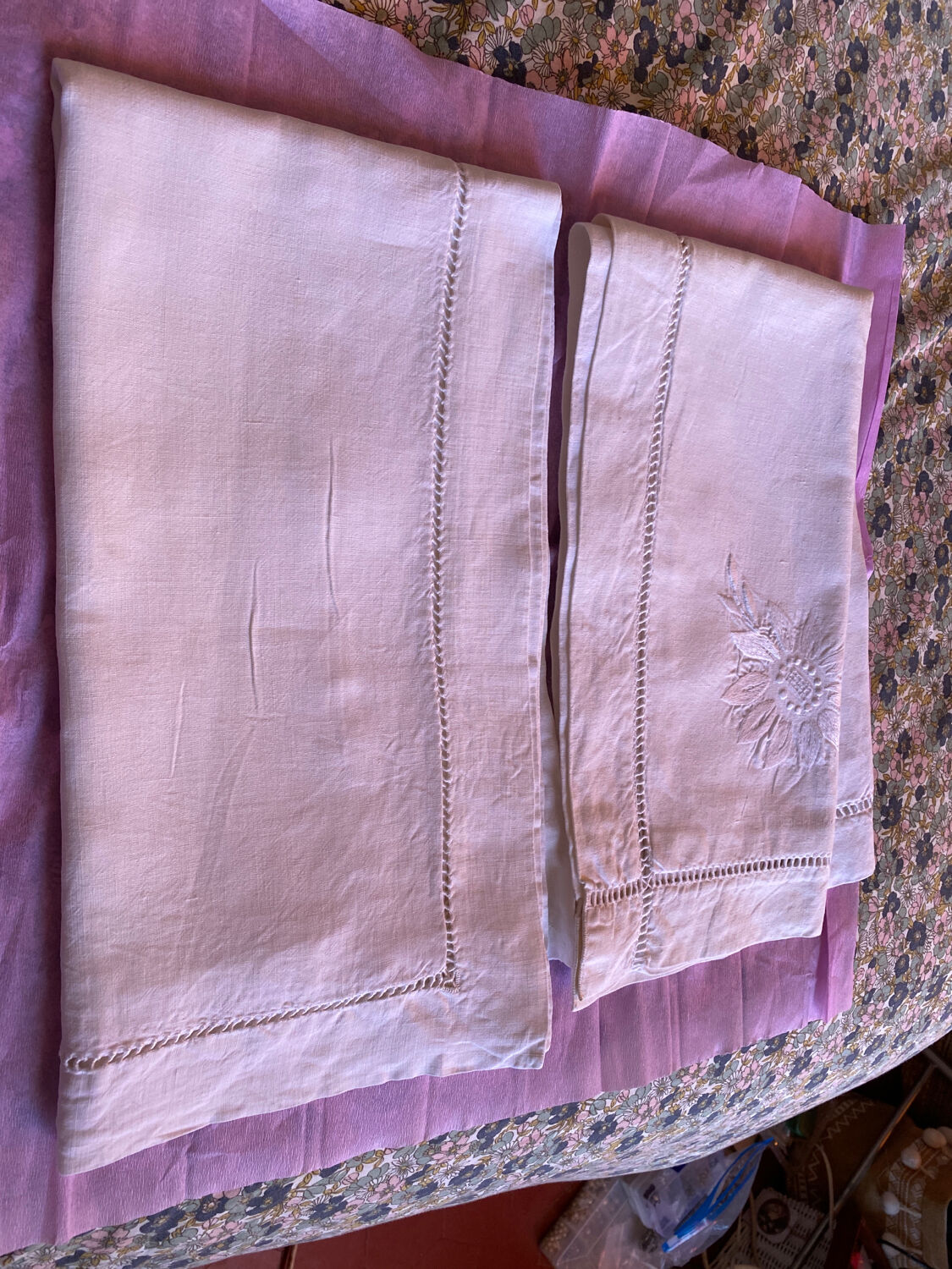 Set of two linen pillowcases
