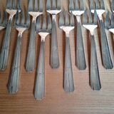 Fronnet 12 Silver-plated art deco oyster forks