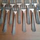 Fronnet 12 Silver-plated art deco oyster forks