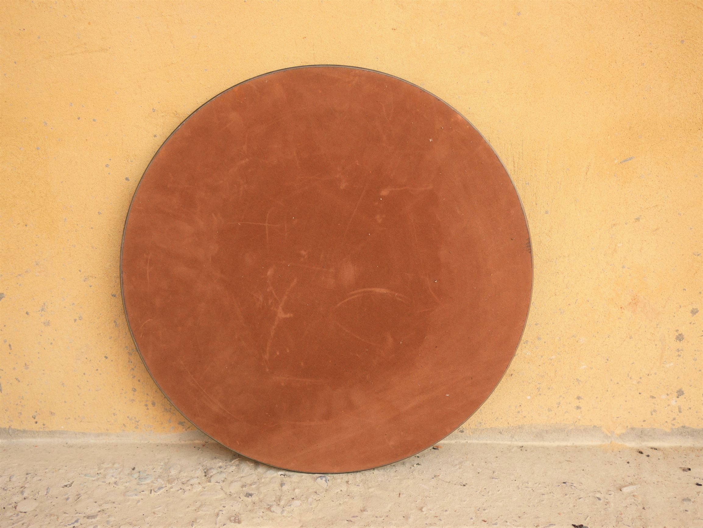 Miroir rond biseauté Art Déco 39cm x 39cm