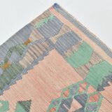 5x8 Vintage Samon Pink & Light Grey Vintage Oushak Area Rug, 161x255 cm