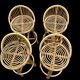 Set de 4 tabourets de bar en rotin 60, Italie