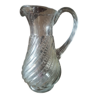 Blown glass pitcher and bubble