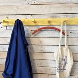 Antique lemon yellow coat hook