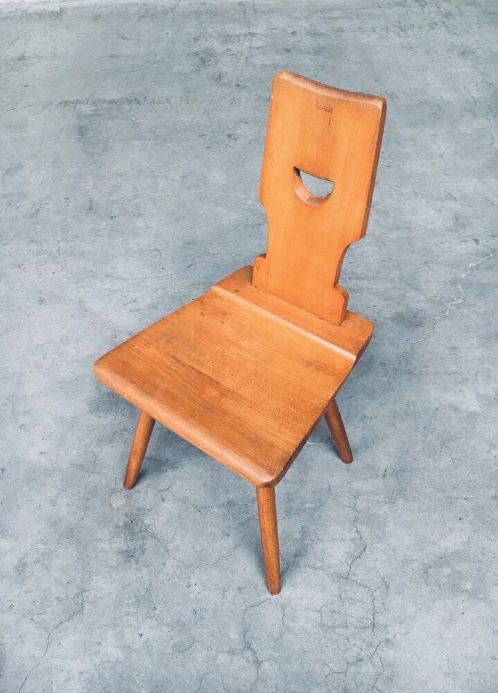 Vintage Belgian Brutalist Pub Café Chair Set by Torck, 1960s, Set of 4