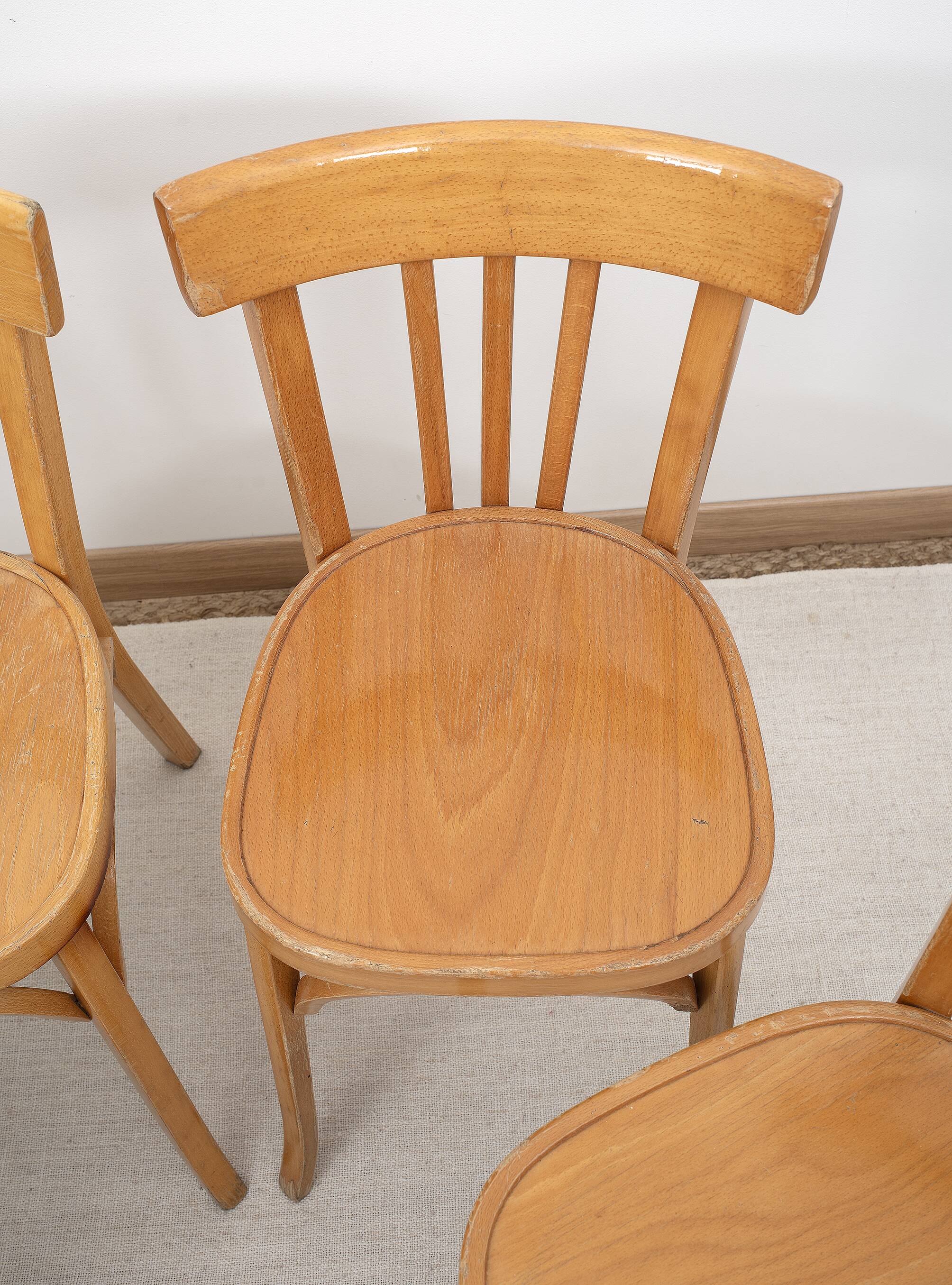 BAUMANN bentwood bistro chairs, set of 4