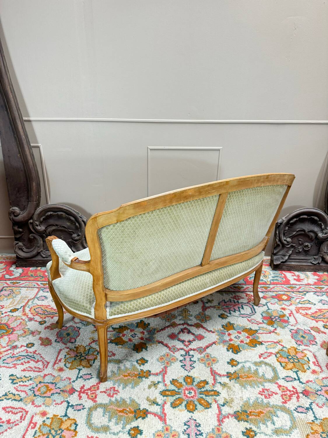 Louis XV Style Natural Wood Living Room, 19th Century