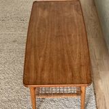 Table basse vintage danoise en teck (années 1960)