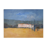 Painting by Nagao Usui: "A mas in Provence"
