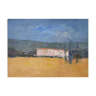 Painting by Nagao Usui: "A mas in Provence"