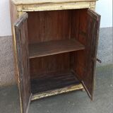 Old and deep wooden wardrobe