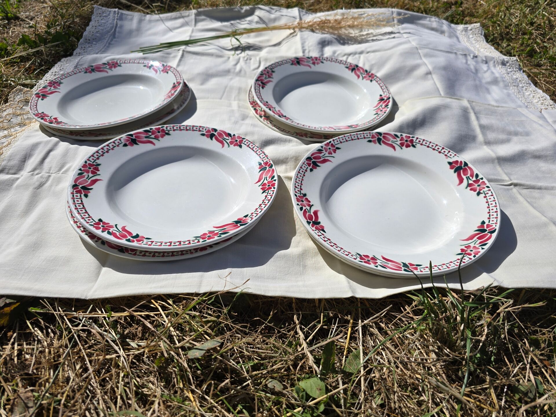 Lot of 10 deep and flat plates Ceranord St Amand model Roubaix +2