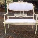 Bench and 2 Louis XVI style chairs