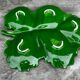 Green Ceramic Hors d'Oeuvres Dish in Leaf Shape, Art Deco Period