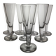 8 flûtes à champagne en cristal - XIXème