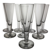 8 flûtes à champagne en cristal - XIXème