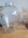 Chiseled glass vase floral decoration