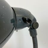 Industrial Grey Enamel Gooseneck Desk Lamp from Siemens, 1950s