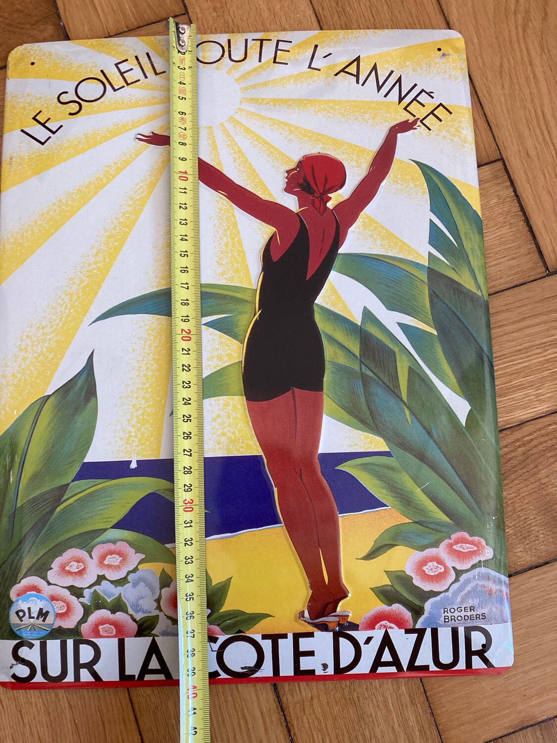 Metal plate azure side Roger broders